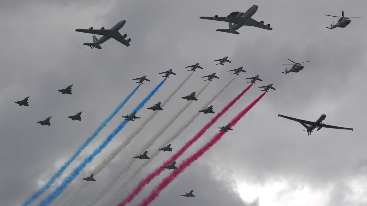 96 aircraft flypast for Bastille Day 🇫🇷