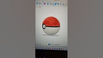 Pokeball Fusion 360 Model #pokemon #pokeball #fusion360 #modeling #fyp #diy #design #art #anycubic