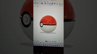 Pokeball Fusion 360 Model #pokemon #pokeball #fusion360 #modeling #fyp #diy #design #art #anycubic