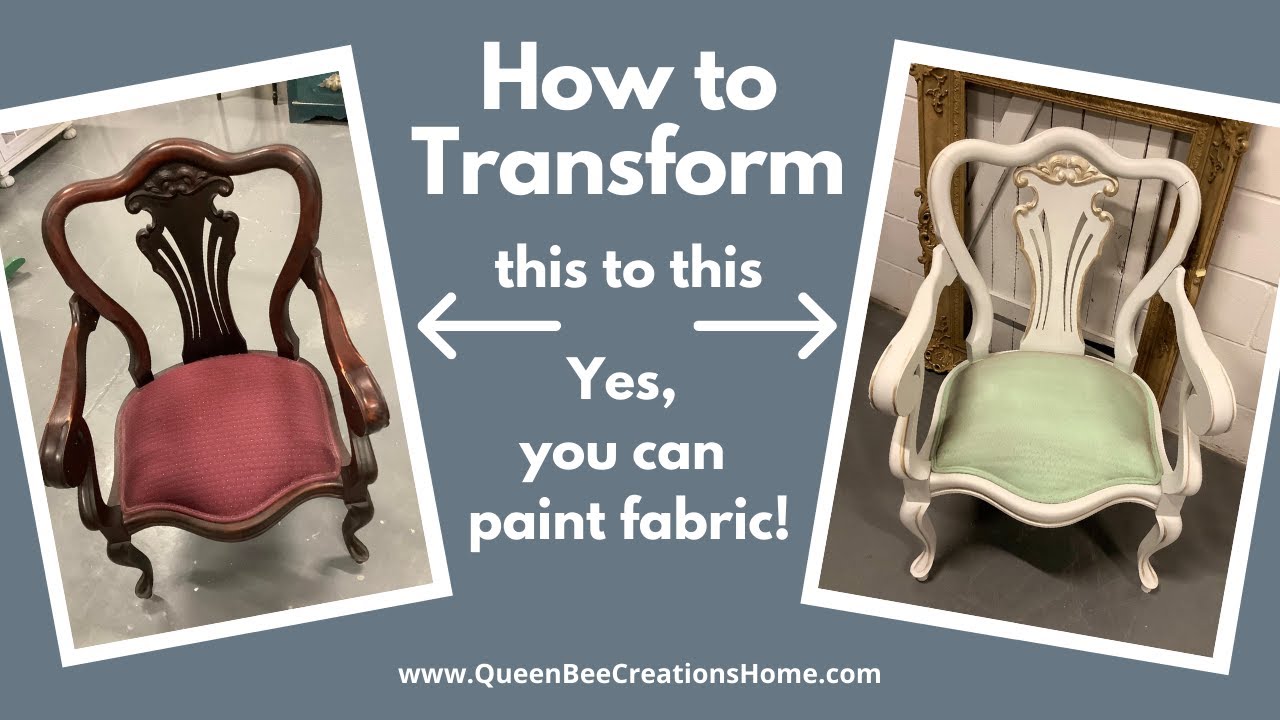 How to Paint Fabric on Furniture / Using Furniture Paint to Dye Fabric ...