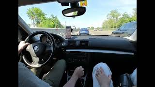 BMW 130i E87 vs BMW M4 Competition G82 on motorway