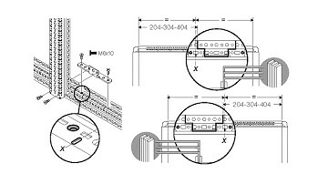 ABB System pro E power - Intermediate Uprights mounting