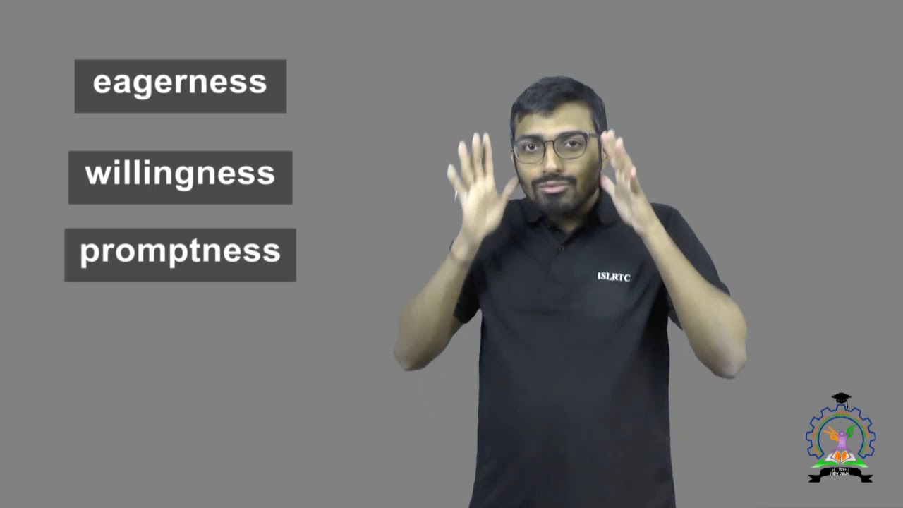 eagerness, willingness, promptness - YouTube