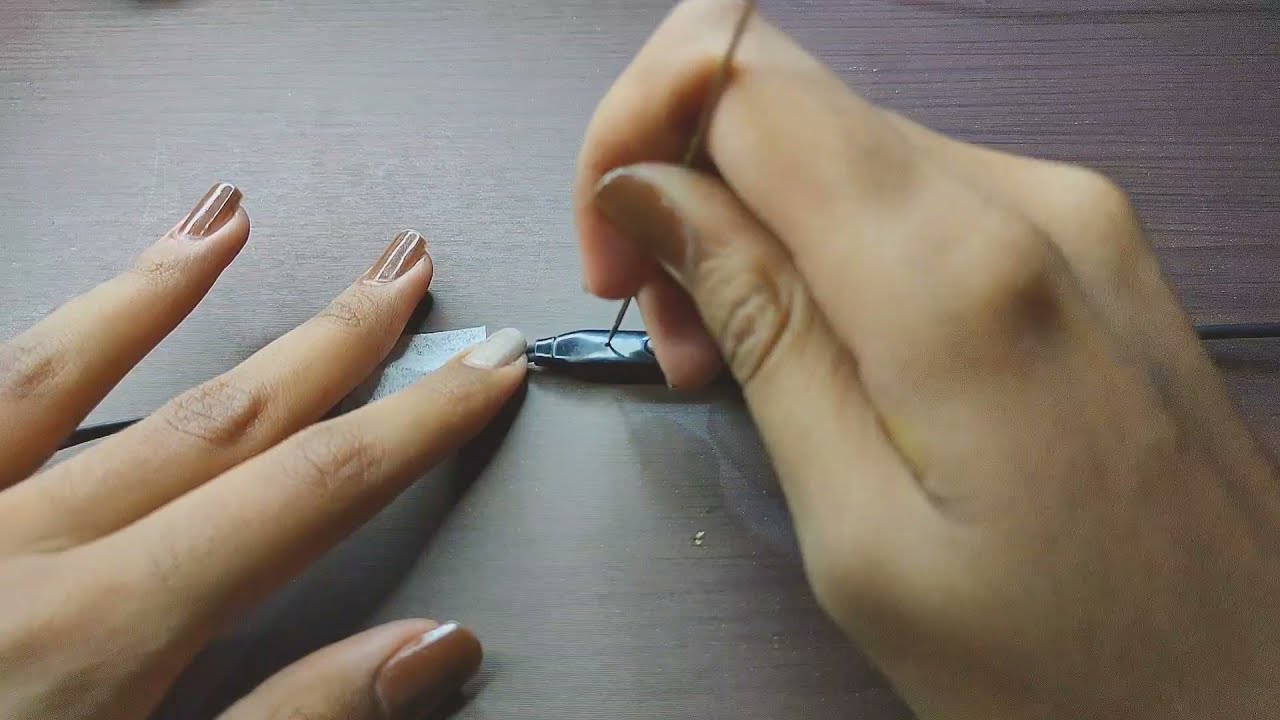 ASMR poking earphone mic with sharp objects 👂📌😮