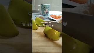 Easy Night Snack Idea + Cinnamon🍎🥕 ✨#shorts #cooking #easyrecipe #asmrfood #ideasnack #snacks  #fyr