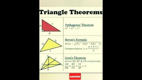 Triangle theorems । Pythagoras theorem। Heron