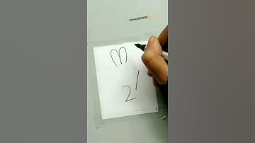 how to draw simple rabbit with number || #draw #simpledrawing #art #shortsvideo #shorts #ytshorts