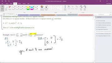 9.4-1 Inverse Matrices and Examples part 1