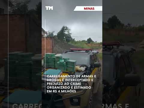 Carregamento de armas e drogas é interceptado e prejuízo ao crime organizado é estimado em R$ 4 milh