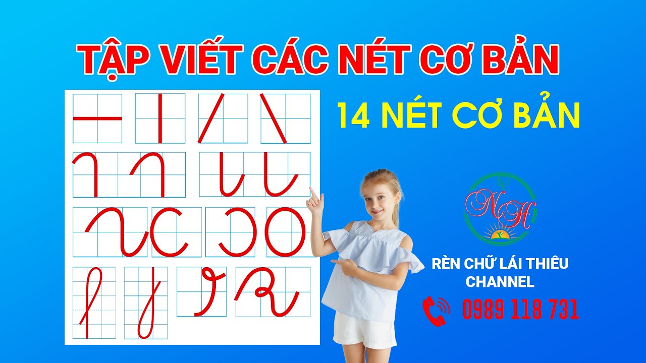 Luyện chữ đẹp Lái Thiêu | Tập viết các nét cơ bản - youtube