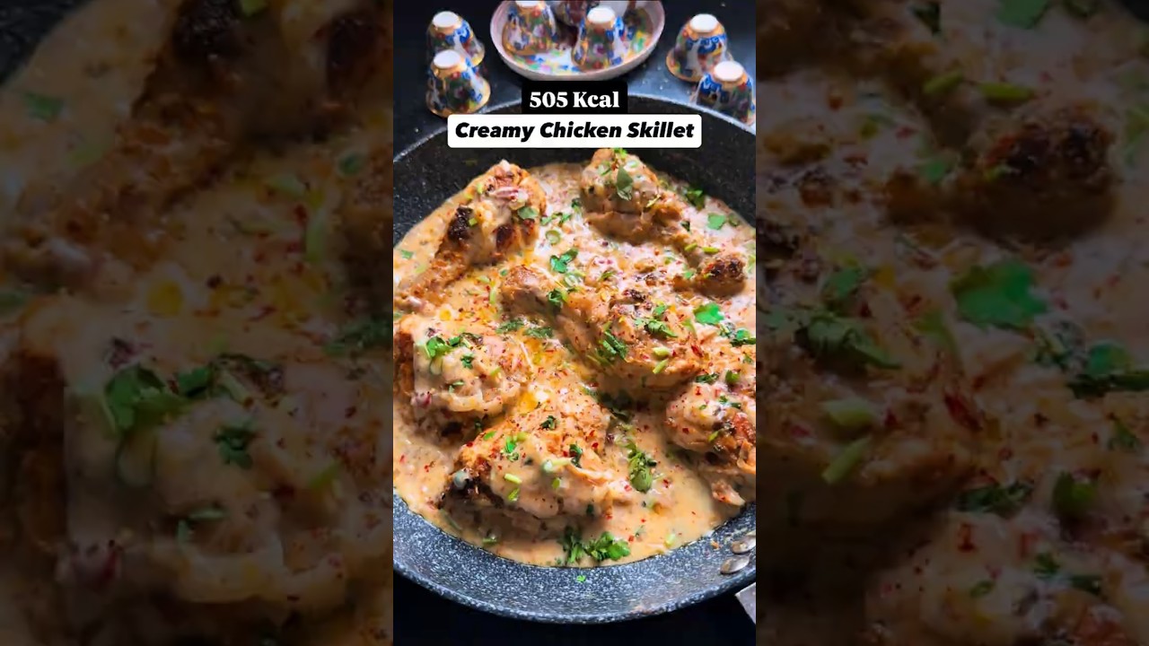 Creamy Afghani Alfredo Style Chicken Skillet