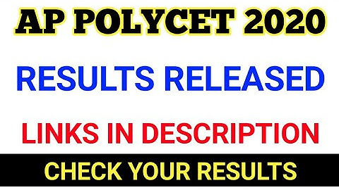 AP POLYCET 2020 RESULTS RELEASED || AP POLYCET 2020 RESULTS LINK DOWNLOAD NOW ||