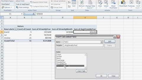 How to Create Calculated Field in a Pivot Table in Excel 2007