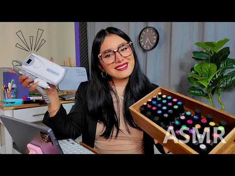 ASMR | Tu compañera de OFICINA te hace las UÑAS 💅 | Chismecito, atención personal y sonidos reales