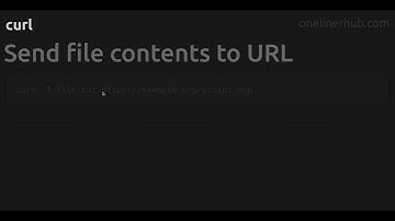Send file contents to URL #curl