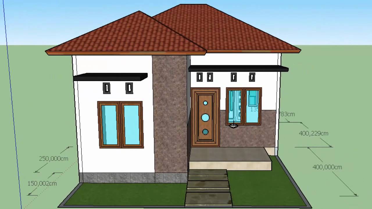 20 Desain Rumah Minimalis Sketchup Sisi Rumah Minimalis