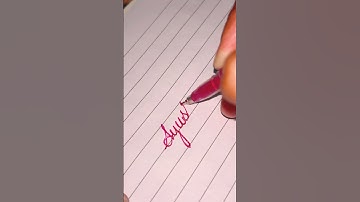 Ayushi in cursive writing #goodhandwriting #shorts #diy #cursive