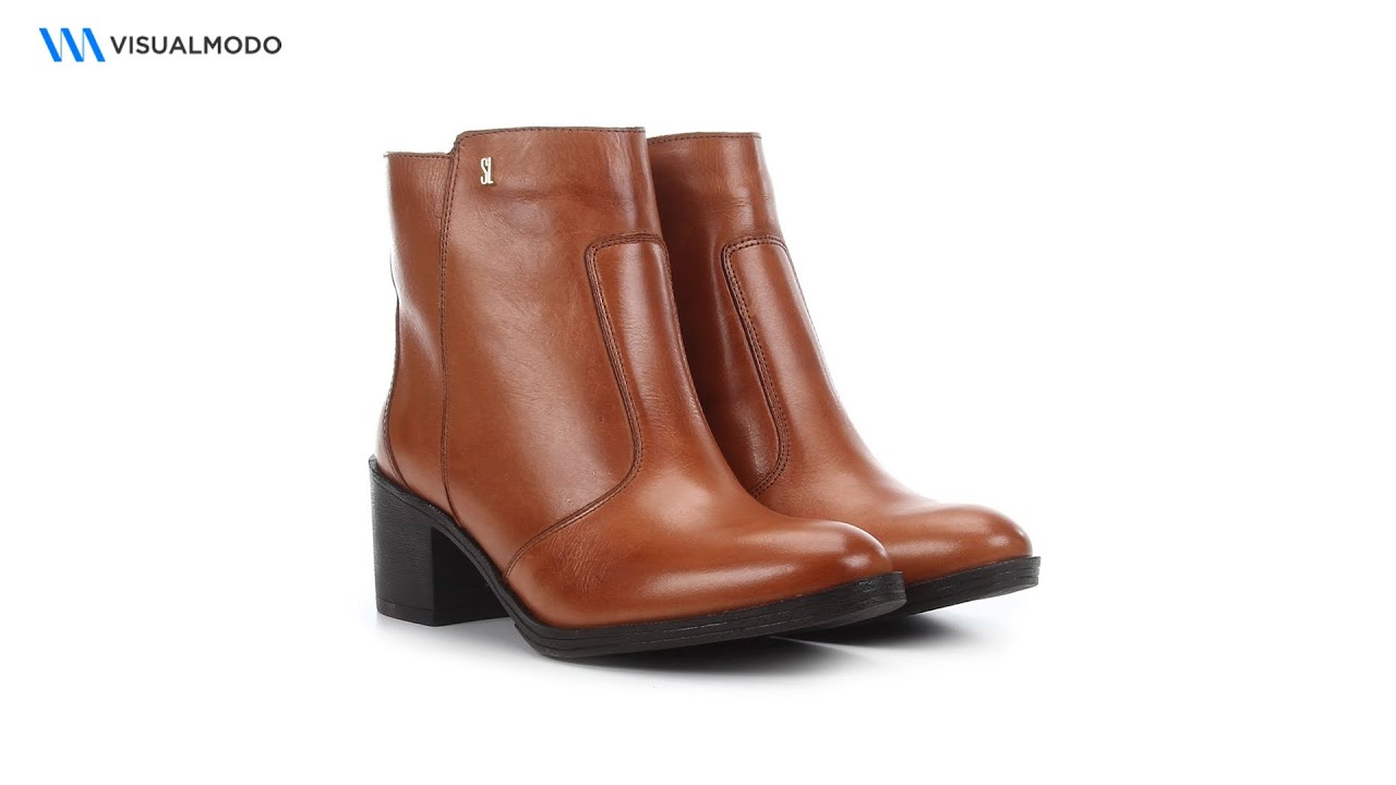 botas cano curto caramelo