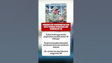 Thumbnail of Defile Pasukan TNI di Batujajar, Prabowo Berdiri Tegap Beri Penghormatan