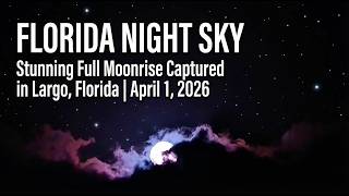 Florida Night Sky: Stunning Full Moonrise Captured in Largo, Florida