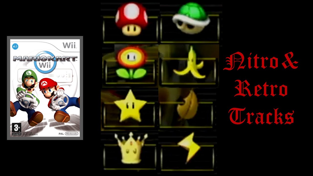 Mario Kart Wii: (Steering Wheel) All Nitro & Retro Tracks [Mirror 150cc] / Waluigi / Standard Bike S