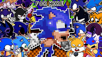 For Hire but Every Turn a Different Sonic Character Sings 🐱 - FNF Cover (Remake)