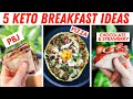 5 Keto Breakfast Ideas | Easy Low Carb Breakfast Recipes ANYONE Can Make!