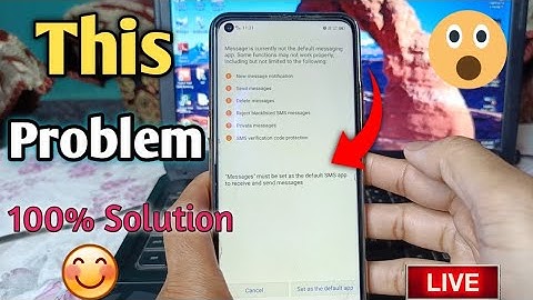 Messages must be set as the defult SMS app to receive and send messages |  100 % problem Solved