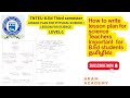 How to Write an Effective Lesson Plan | Science Teachers & B.Ed Students Guide தமிழில்| Lesson plan