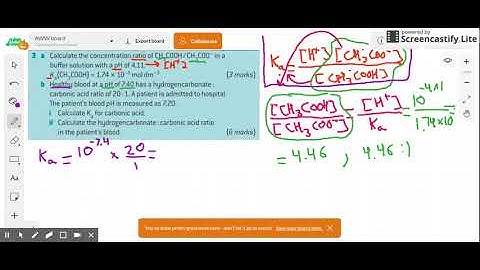 Buffers calculation using ratio of acid : conjugate base (A Level Chemistry Edexcel OCR AQA)