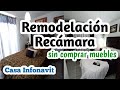 Remodelación de Recámara sin comprar muebles/ Remodelación económica/ cambio de look blanco y negro