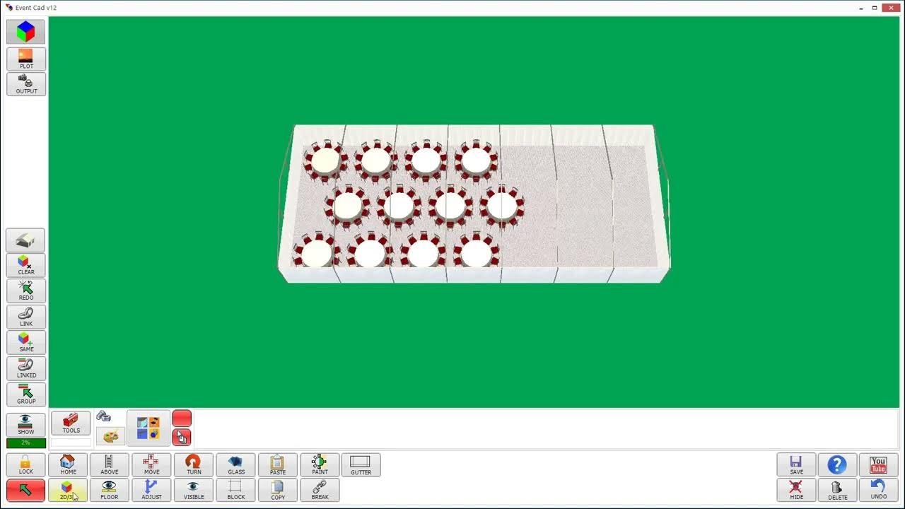 22. Chairs and Tables TSS Event CAD Software YouTube