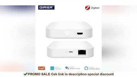 Tuya ZigBee 3.0 Smart Hub, Wireless/Wired Gateway Bridge for App Voice Remote Control, Works with Al