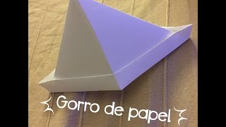 COMO HACER UN GORRO DE PAPEL-papiroflxia 