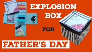 Father's Day Explosion Box|DIY Explosion Box for Father|Father’s day handmade Gifts#fathersdaygifts