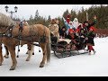 Дед Мороз на тройке лошадей