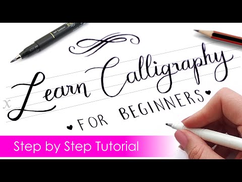 How to write CALLIGRAPHY with ANY PEN   Step by Step Tutorial