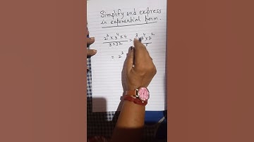 Simplify/ exponential form #shorts#formulas#learn solve