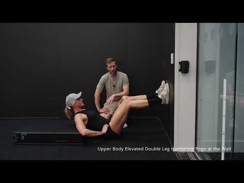 Upper Body Elevate Double Leg Hamstring Pogo at Wall
