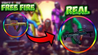 TODAS LAS ARMAS DE FREE FIRE / VIDA REAL