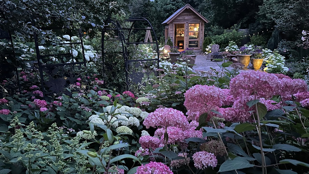 HYDRANGEA GARDEN TOUR & MASSIVE GIVEAWAY! Connecting a Hoselink Hose Reel to a Rain Barrel