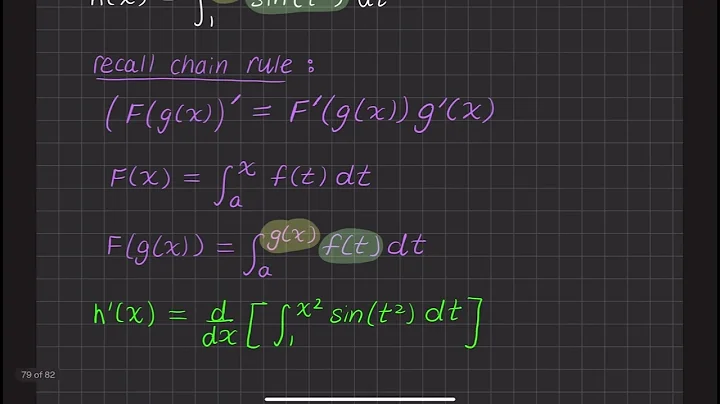 Fundamental Theorem of Calculus (part 1) Examples