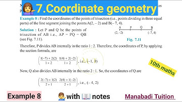 10th class math| Chapter 7|🙋‍♀️ Coordinate Geometry| 🙋‍♂️Example 8| CBSE|NCERT|
