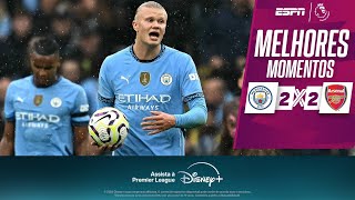 Thumbnail for City empata com o Arsenal no ÚLTIMO LANCE em jogo marcado por 100º GOL DE HAALAND e polêmicas