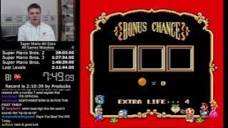 (2:07:04) Super Mario All-Stars - All Four Warpless speedrun *Former World Record*