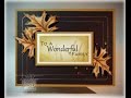 Wonderful Family Gold Pen Frame Card