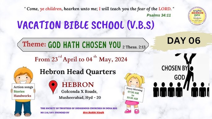 V B S || VACATION BIBLE SCHOOL || DAY 06 || PART - 02 || 29-04-2024 || HEBRON || HYDERABAD || - YouTube v-b-s-vacation-bible-school-day-06-part-02-29-04-2024-hebron-hyderabad-youtube