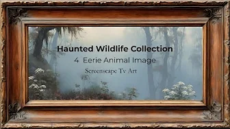Haunting Wasting Disease Wildlife Art, Creepy Deer, Elk, Moose TV Art for Halloween Screensavers