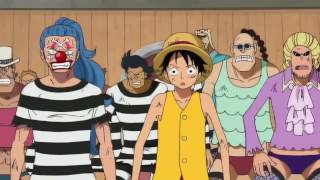 luffy atendendo os den den mushi