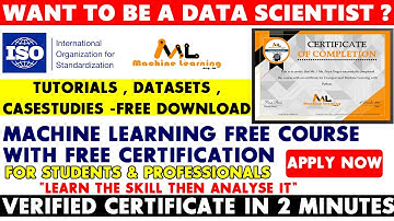Machine Learning with Python Free Course with Certificate | Datasets with Case Studies Free Download